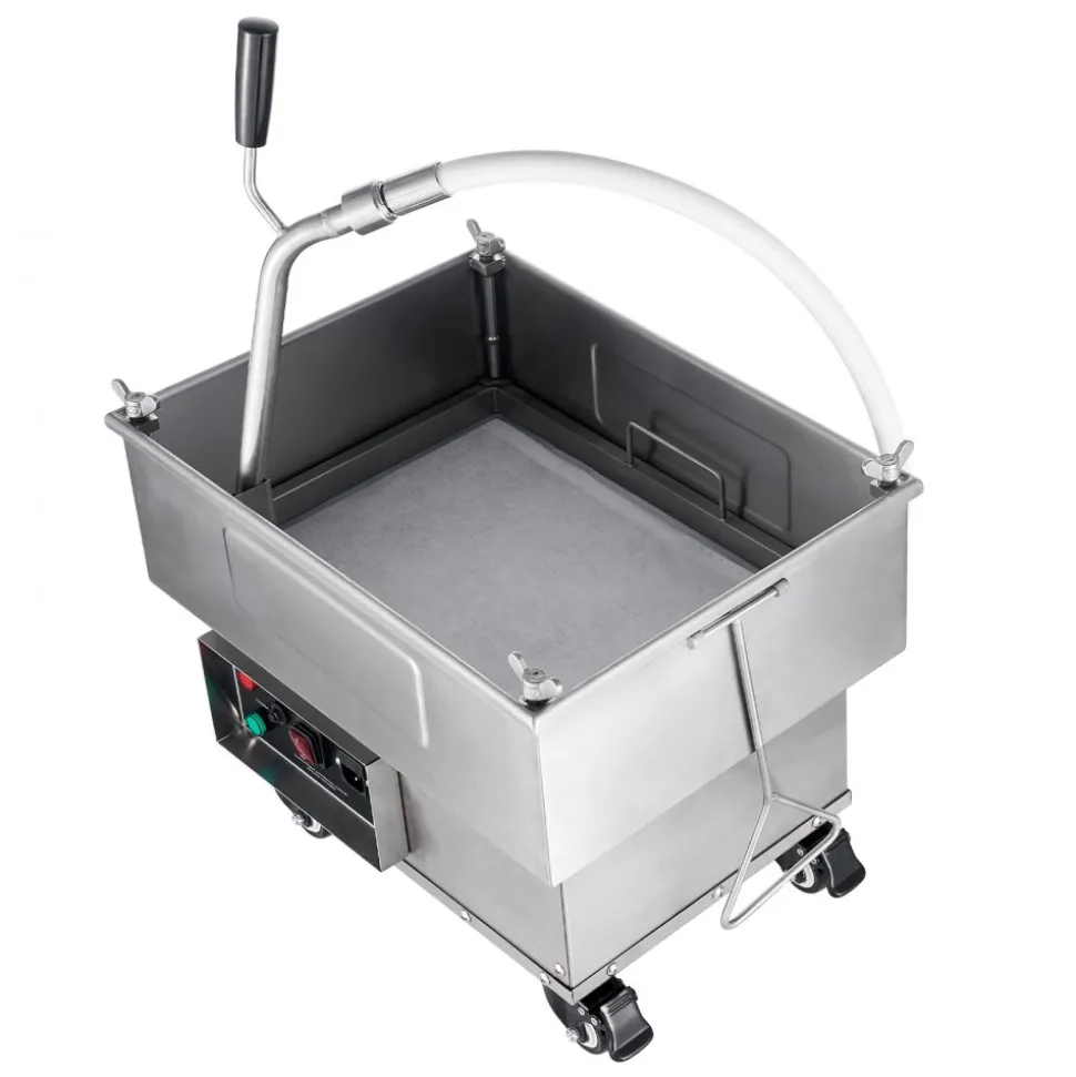 VEVOR Portable Oil Filtering Unit, 18L Capacity, 10 L/min Filtering Speed, Equipped with Swivel Casters and Oil Hose, Ideal for Fast Food Venues