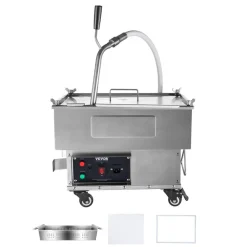 VEVOR Portable Oil Filtering Unit, 18L Capacity, 10 L/min Filtering Speed, Equipped with Swivel Casters and Oil Hose, Ideal for Fast Food Venues