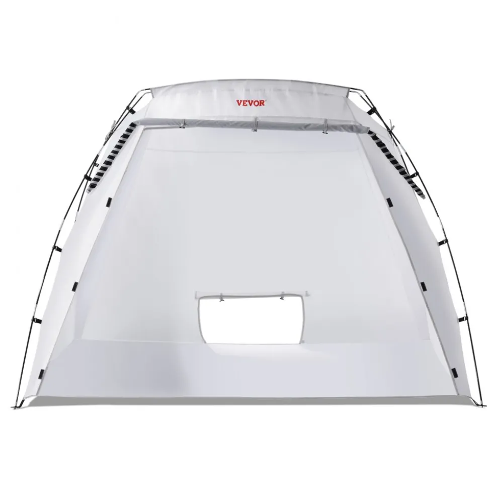 VEVOR Portable Paint Booth, Larger Spray Paint Tent with Built-in Floor & Mesh Screen, Painting Tent Station for Furniture DIY Hobby Tool, 7.5x5.2x5.2ft Spray Paint Shelter