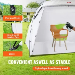 VEVOR Portable Paint Booth, Larger Spray Paint Tent with Built-in Floor & Mesh Screen, Painting Tent Station for Furniture DIY Hobby Tool, 10x7x6ft Spray Paint Shelter