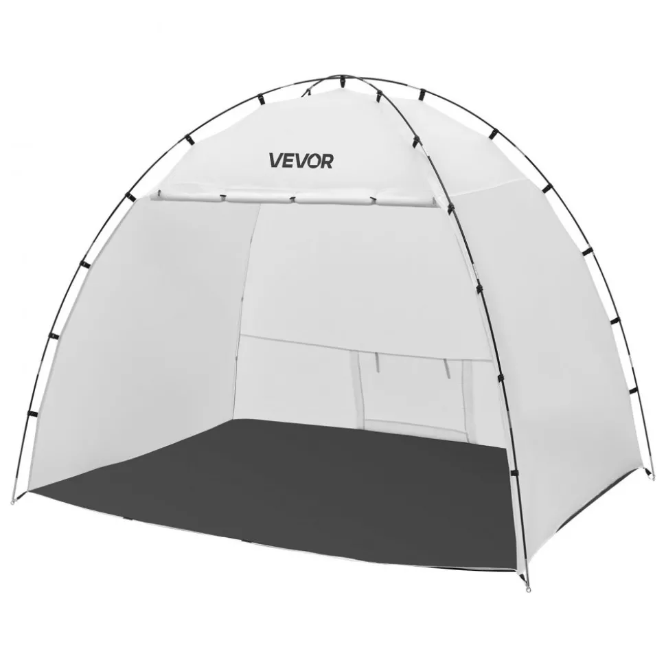 VEVOR Portable Paint Booth Tent, 91.7 x 67.7 x 74.8 inch Painting Tent Station, Spray Shelter with Built-in Floor & Mesh Screen, Large Space, Oxford Spray Painting Tents for Cupboard, Chairs, Tables