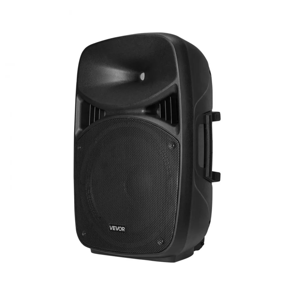 VEVOR Portable PA System, 2000W (PMPO) Powered, Sound System Set with 3 Channel Mixer, Dual Speakers, Wireless Bluetooth, Microphone, Compact Stands, USB & SD Inputs, Remote Control, for DJs Events