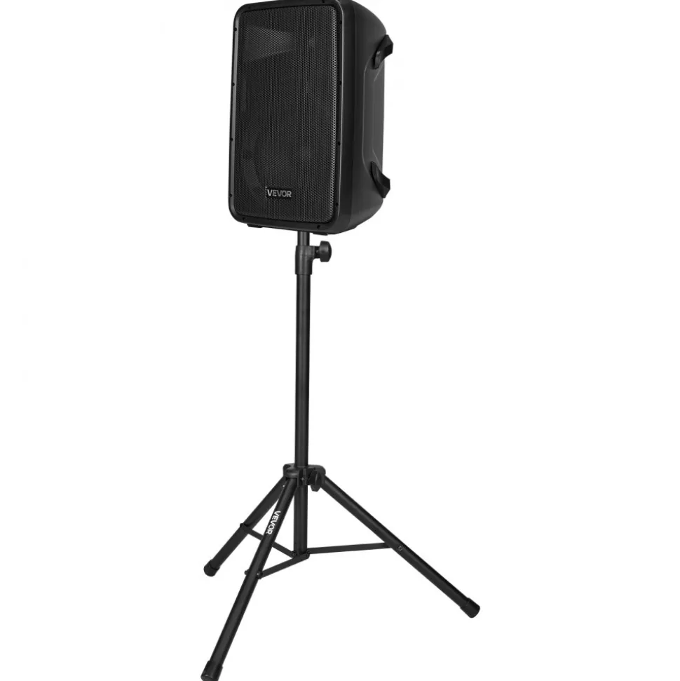 VEVOR Portable PA System, 300W Powered, Sound System Set with 8 Channel Mixer, Dual Speakers, Wireless Bluetooth, Microphone, Compact Stands, USB SD XLR RCA Inputs, Remote Control, for DJs Events