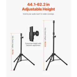 VEVOR Portable PA System, 300W Powered, Sound System Set with 8 Channel Mixer, Dual Speakers, Wireless Bluetooth, Microphone, Compact Stands, USB SD XLR RCA Inputs, Remote Control, for DJs Events