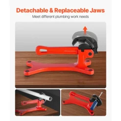 VEVOR Portable Pipe Vise, Lightweight Aluminum Pipe Vise with 1/8