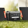 VEVOR Portable Power Station, 2400W Portable Solar Generator with 2PCS * 200W Foldable Solar Panels, 2160Wh Expandable LiFePO4 Battery Backup with 10 Output Ports for Home Backup Outdoor Camping RV