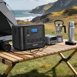 VEVOR Portable Power Station, 1800W Solar Generator Power Station, 1008Wh LiFePO4 Battery Backup with 9 Output Ports for for Home Emergency, Outdoor Camping, RV Travel (Solar Panel NOT Included)