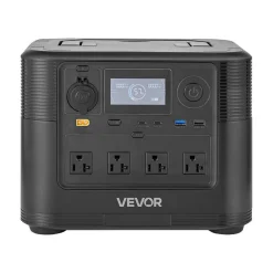 VEVOR Portable Power Station, 1800W Solar Generator Power Station, 1008Wh LiFePO4 Battery Backup with 9 Output Ports for for Home Emergency, Outdoor Camping, RV Travel (Solar Panel NOT Included)