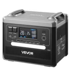 VEVOR Portable Power Station, 2400W Portable Solar Generator with 200W Foldable Solar Panel, 2160Wh Expandable LiFePO4 Battery Backup with 10 Output Ports & Adjustable Input Power for Home Camping RV