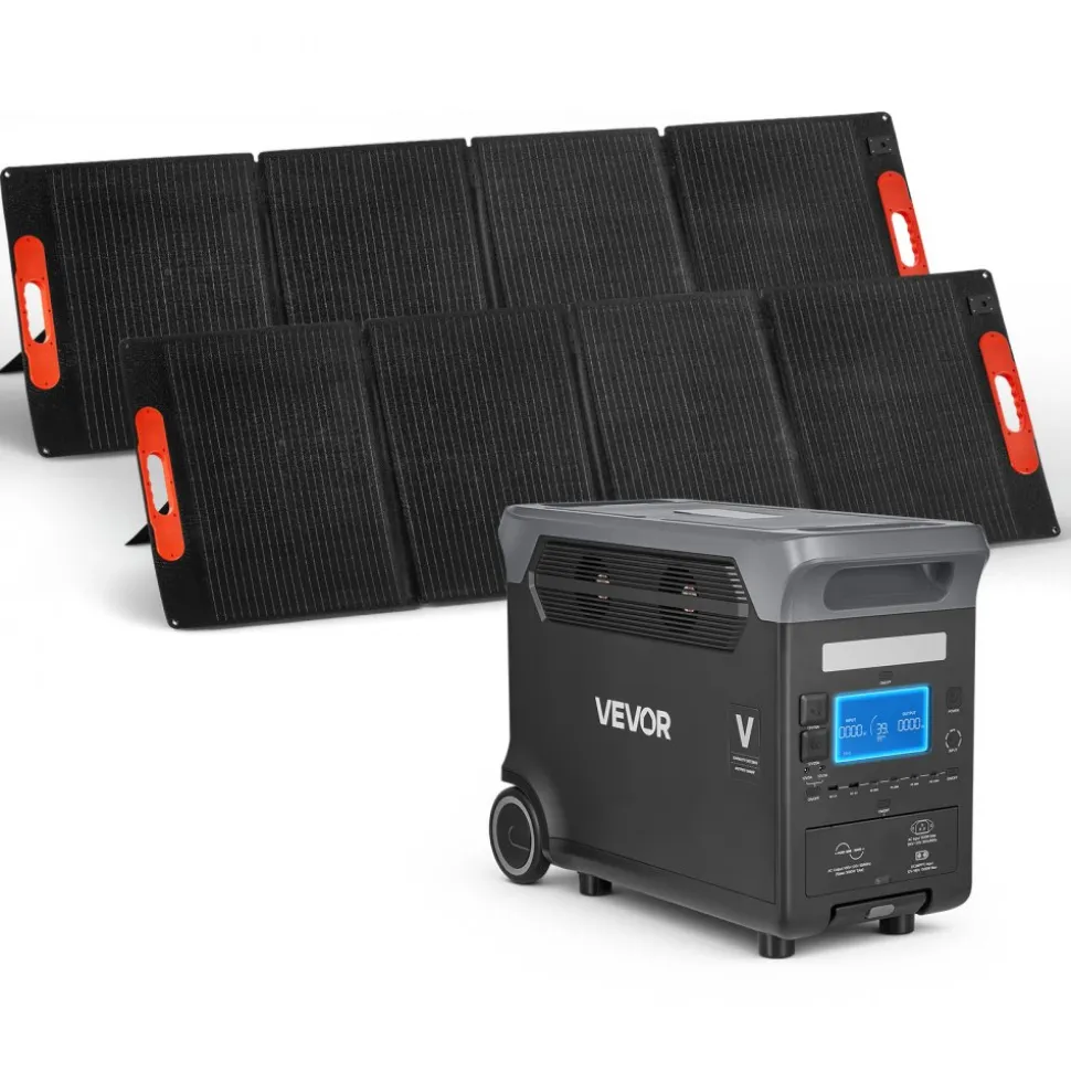 VEVOR Portable Power Station, 3000W Solar Generator Power Station, 3072Wh LiFePO4 Battery Backup with 15 Output Ports for for Home Emergency, Outdoor Camping, RV Travel (Solar Panel NOT Included)