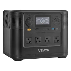 VEVOR Portable Power Station, 1200W Solar Generator Power Station, 806Wh LiFePO4 Battery Backup with 10 Output Ports for Home Emergency, Outdoor Camping, RV Travel (Solar Panel NOT Included)