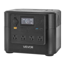 VEVOR Portable Power Station, 1200W Solar Generator Power Station, 806Wh LiFePO4 Battery Backup with 10 Output Ports for Home Emergency, Outdoor Camping, RV Travel (Solar Panel NOT Included)