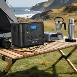 VEVOR Portable Power Station, 1200W Solar Generator Power Station, 806Wh LiFePO4 Battery Backup with 10 Output Ports for Home Emergency, Outdoor Camping, RV Travel (Solar Panel NOT Included)