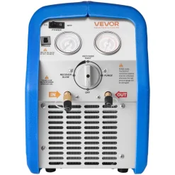 VEVOR Portable Refrigerant Recovery Machine, 3/4 HP 120V 60Hz Single Cylinder AC Recovery Machine for Liquid Vapor Refrigerant, 1750 RPM Recycling Unit HVAC for Automotive & Household Air Conditioning