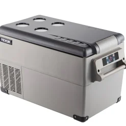 VEVOR Portable Refrigerator 37 Quart(35 Liter),12 Volt Refrigerator App Control(-4℉~68℉), Car Refrigerator Dual Zone with 12/24v DC & 110-240v AC for Camping, Travel, Fishing, Outdoor or Home Use