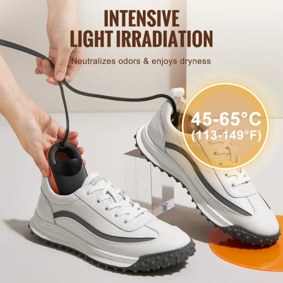 VEVOR Portable Shoe Dryer, Electric Boot Dryer, Deodorized Boot Warmers/Dryer with Quick & Even Drying for Cotton Slippers, Snow Boots, Leather Shoes, Canvas Shoes, Socks, Black & Orange