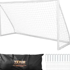 VEVOR Portable Soccer Goal, 12x6 ft Soccer Net, Adults Kids Backyard Soccer Net, Large Practice Soccer Net, Youth Training Soccer Goal Set, All-Weather Outdoor Soccer Goals with Carry Bag, 1 Pack