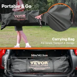 VEVOR Portable Soccer Goal, 12x6 ft Soccer Net, Adults Kids Backyard Soccer Net, Large Practice Soccer Net, Youth Training Soccer Goal Set, All-Weather Outdoor Soccer Goals with Carry Bag, 1 Pack