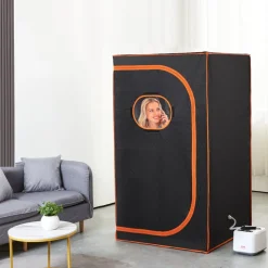 VEVOR Portable Steam Sauna Tent Full Size, 1000W Personal Sauna Blanket Kit for Home Spa, Detoxify & Soothing Heated Body Therapy, Time & Temperature Remote Control With Floor  Mat