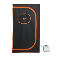 VEVOR Portable Steam Sauna Tent Full Size, 1000W Personal Sauna Blanket Kit for Home Spa, Detoxify & Soothing Heated Body Therapy, Time & Temperature Remote Control With Floor Mat