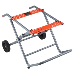 VEVOR Portable Table Saw Stand, 350 lbs Load Capacity, Rolling Foldable Table Saw Table with 8 Inches Rubber Wheels, Heavy Duty Construction, Easy Storage, Universal for Most Brands of Table Saws