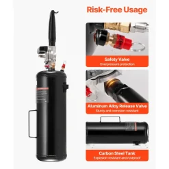 VEVOR Portable Tire Bead Seater, 2.1 Gal / 8 L Air Bead Blaster, Handheld Tire Inflator Tool, 87-116 PSI Operating Pressure, Trigger Seating Inflator for Car, Compact SUV, Light Truck, E-Bike, RV, ATV
