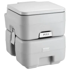 VEVOR Portable Toilet for Camping, Porta Potty with Carry Bag, 5.3 Gal Waste Tank & 3.2 Gal Flush Tank, Push-Button Pressurized Flush Commode, Leak-proof and Odourless Travel Toilet for Camping Car