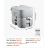 VEVOR Portable Toilet, 7.9 Gallon Detachable Waste Tank, 200 Flushes, Camping Toilet for Adults, Outdoor Travel Potty with Level Indicator, Suitable for RV Travel, Camping, Hiking, Boating and Trips