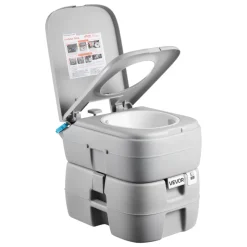 VEVOR Portable Toilet, 7.9 Gallon Detachable Waste Tank, 200 Flushes, Camping Toilet for Adults, Outdoor Travel Potty with Level Indicator, Suitable for RV Travel, Camping, Hiking, Boating and Trips