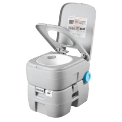 VEVOR Portable Toilet, 7.9 Gallon Detachable Waste Tank, 200 Flushes, Camping Toilet for Adults, Outdoor Travel Potty with Level Indicator, Suitable for RV Travel, Camping, Hiking, Boating and Trips