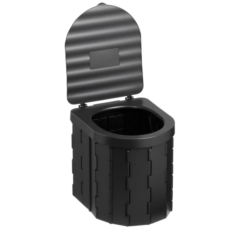 VEVOR Portable Toilet Kit, 330 lbs Load Capacity, Folding Camping Toilet with Pop-Up Privacy Tent, Outdoor Travel Potty for Adults with Carry Bags, Trash Bags, Suitable for RV Travel, Camping, Hiking