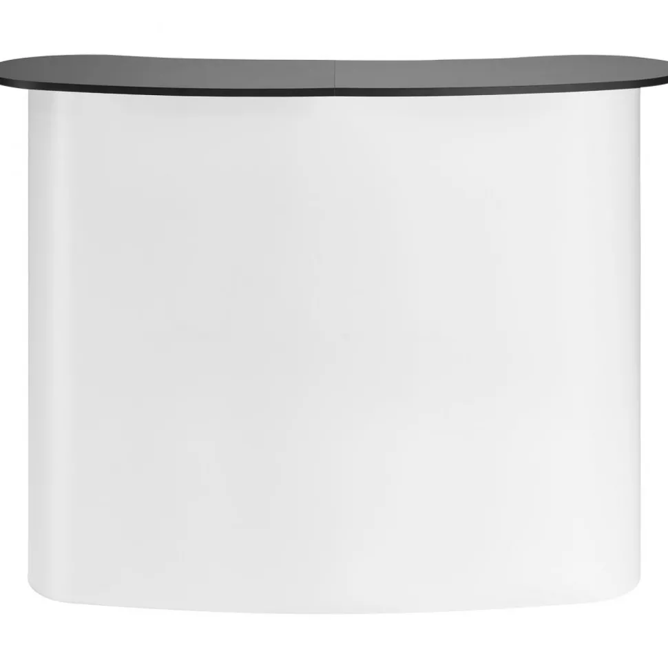 VEVOR Portable Tradeshow Podium Table, 51.18" x 18.31" x 37.4", Display Exhibition Counter Stand Booth Fair with Wall, Foldable Promotion Retail Bar Table Pop Up Podium with Storage Rack, Carrying Bag