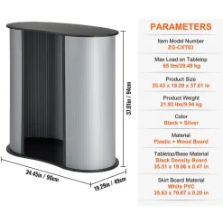 VEVOR Portable Tradeshow Podium Table, 35.43