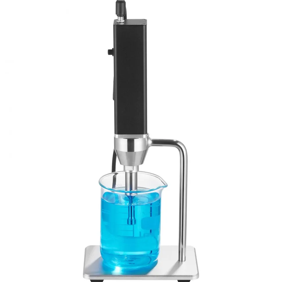 VEVOR Portable Ultrasonic Homogenizer, 0.3 in Titanium Alloy Probe, 30KHz Ultrasonic Frequency, 50-300ml Capacity, Handheld and Desktop Dual Use, Sonicator Processor Cell Disruptor Mixer with Stand