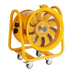 VEVOR Portable Ventilator, 16" Heavy Duty Cylinder Fan, 1100W Strong Shop Exhaust Fan 4240CFM, 16.4ft Power Cord (No charging head), Industrial Utility Blower for Sucking Dust, Smoke Home/Workplace