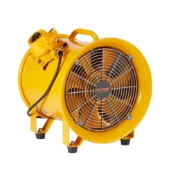 VEVOR Portable Ventilator, 12" Heavy Duty Cylinder Fan, 550W Strong Shop Exhaust Fan 2500CFM, 9.8ft Power Cord (No charging head), Industrial Utility Blower for Sucking Dust, Smoke Home/Workplace