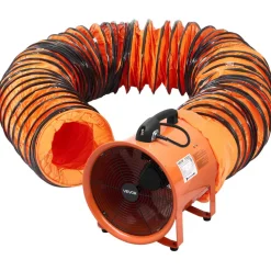 VEVOR Portable Ventilator, 16 inch Heavy Duty Cylinder Fan with 33ft Duct Hose, 1350W Strong Shop Exhaust Blower 5175CFM, Industrial Utility Blower for Sucking Dust, Smoke, Smoke Home/Workplace