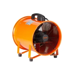 VEVOR Portable Ventilator, 12 inch Heavy Duty Cylinder Fan with 16.4ft Duct Hose, 585W Strong Shop Exhaust Blower 3198CFM, Industrial Utility Blower for Sucking Dust, Smoke, Smoke Home/Workplace