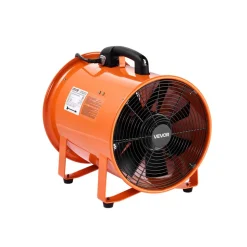 VEVOR Portable Ventilator, 12 inch Heavy Duty Cylinder Fan with 33ft Duct Hose, 560W Strong Shop Exhaust Blower 2894CFM, Industrial Utility Blower for Sucking Dust, Smoke, Smoke Home/Workplace