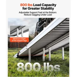 VEVOR Portable Wheelchair Ramp, 12FT, Non-Slip Aluminum Folding Handicap Ramp for Wheelchair, 800 lbs Capacity, Door Threshold Ramps for Home Steps, Stairs, Entry, Threshold, Doorways, Scooter, Curbs