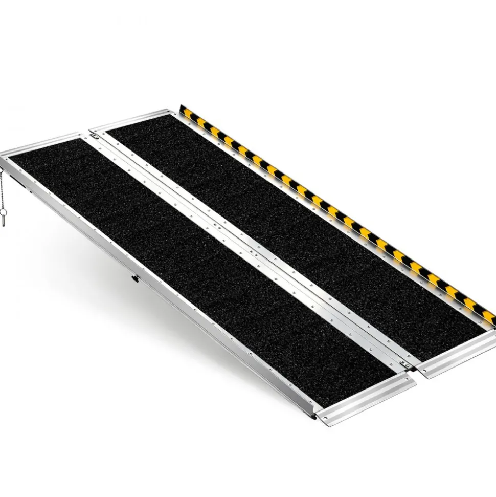 VEVOR Portable Wheelchair Ramp, 5FT, Non-Slip Aluminum Folding Handicap Ramp for Wheelchair, 800 lbs Capacity, Door Threshold Ramps for Home Steps, Stairs, Entry, Threshold, Doorways, Scooter, Curbs