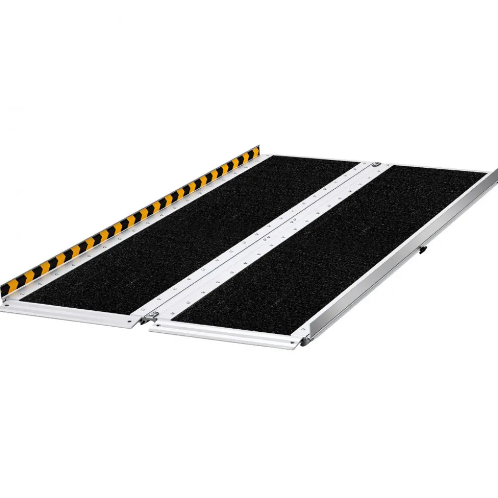 VEVOR Portable Wheelchair Ramp, 5FT, Non-Slip Aluminum Folding Handicap Ramp for Wheelchair, 800 lbs Capacity, Door Threshold Ramps for Home Steps, Stairs, Entry, Threshold, Doorways, Scooter, Curbs