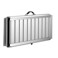 VEVOR Portable Wheelchair Ramp, 3FT, Non-Slip Aluminum Folding Handicap Ramp for Wheelchair, 800 lbs Capacity, Door Threshold Ramps for Home Steps, Stairs, Entry, Threshold, Doorways, Scooter, Curbs