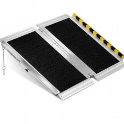 VEVOR Portable Wheelchair Ramp, 2FT, Non-Slip Aluminum Folding Handicap Ramp for Wheelchair, 800 lbs Capacity, Door Threshold Ramps for Home Steps, Stairs, Entry, Threshold, Doorways, Scooter, Curbs