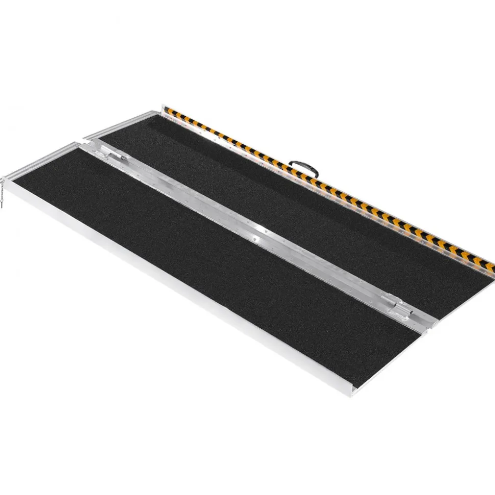 VEVOR Portable Wheelchair Ramp, 6 ft 800 lbs Capacity, Non-Slip Aluminum Folding Threshold Ramp, Foldable Mobility Scooter Ramp Wheel Chair Ramp, Handicap Ramp for Home Steps, Stairs, Doorways, Curbs