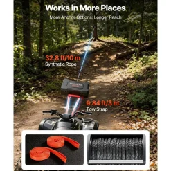 VEVOR Portable Winch, 4500 lbs 12V DC Electric Winch with Synthetic Rope, Wireless & Wired Remotes, Box-Style Recovery Kit with Fairlead, Clevis Hook, Strap for ATV UTV Off-Road Outdoor Pulling Tasks