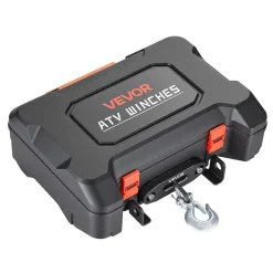 VEVOR Portable Winch, 4500 lbs 12V DC Electric Winch with Synthetic Rope, Wireless & Wired Remotes, Box-Style Recovery Kit with Fairlead, Clevis Hook, Strap for ATV UTV Off-Road Outdoor Pulling Tasks