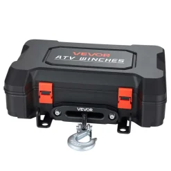 VEVOR Portable Winch, 6000 lbs 12V DC Electric Winch with Synthetic Rope, Wireless & Wired Remotes, Box-Style Recovery Kit with Fairlead, Clevis Hook, Strap for ATV UTV Off-Road Outdoor Pulling Tasks