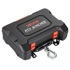VEVOR Portable Winch, 6000 lbs 12V DC Electric Winch with Synthetic Rope, Wireless & Wired Remotes, Box-Style Recovery Kit with Fairlead, Clevis Hook, Strap for ATV UTV Off-Road Outdoor Pulling Tasks