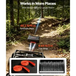 VEVOR Portable Winch, 6000 lbs 12V DC Electric Winch with Synthetic Rope, Wireless & Wired Remotes, Box-Style Recovery Kit with Fairlead, Clevis Hook, Strap for ATV UTV Off-Road Outdoor Pulling Tasks